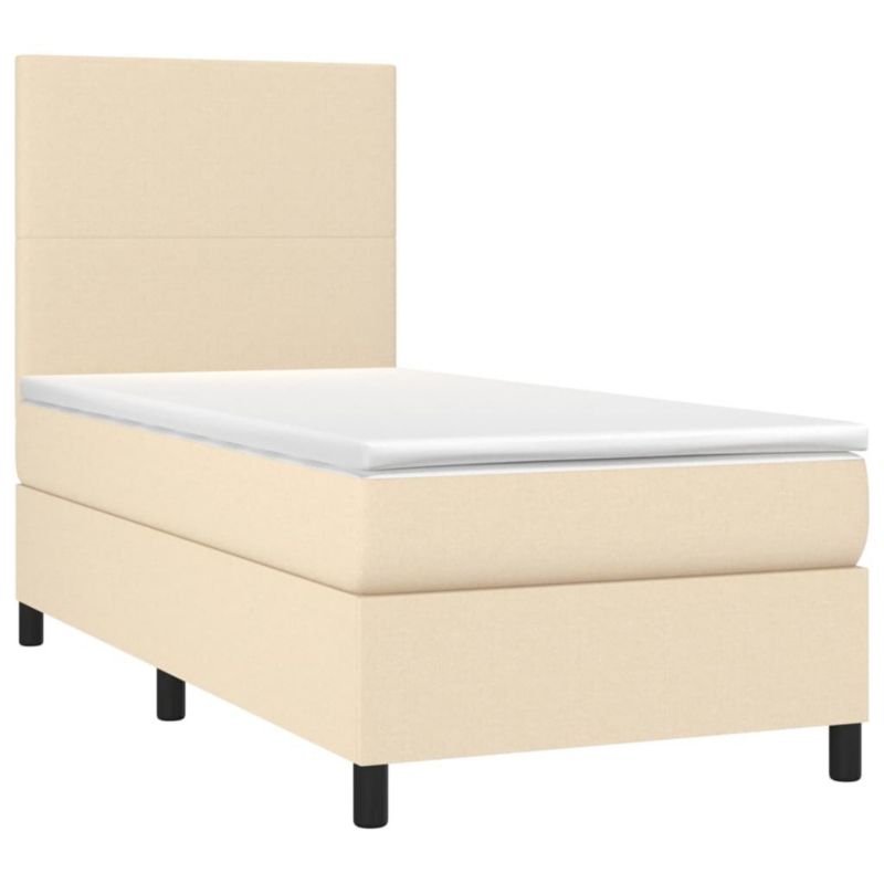 Łóżko kontynentalne WaszeMeble 90x200 cm kremowe WM-3134690 1 szt.