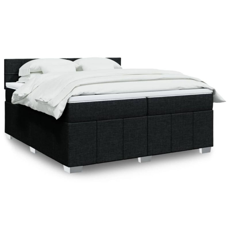 Łóżko kontynentalne WaszeMeble 200x200 cm czarne WM-3289477 1 szt.