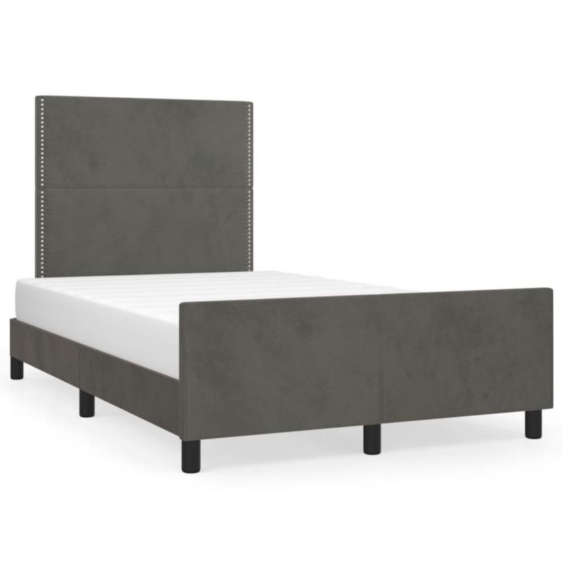 Łóżko tapicerowane WaszeMeble 120x200 cm ciemnoszare WM-3125685 1 szt.