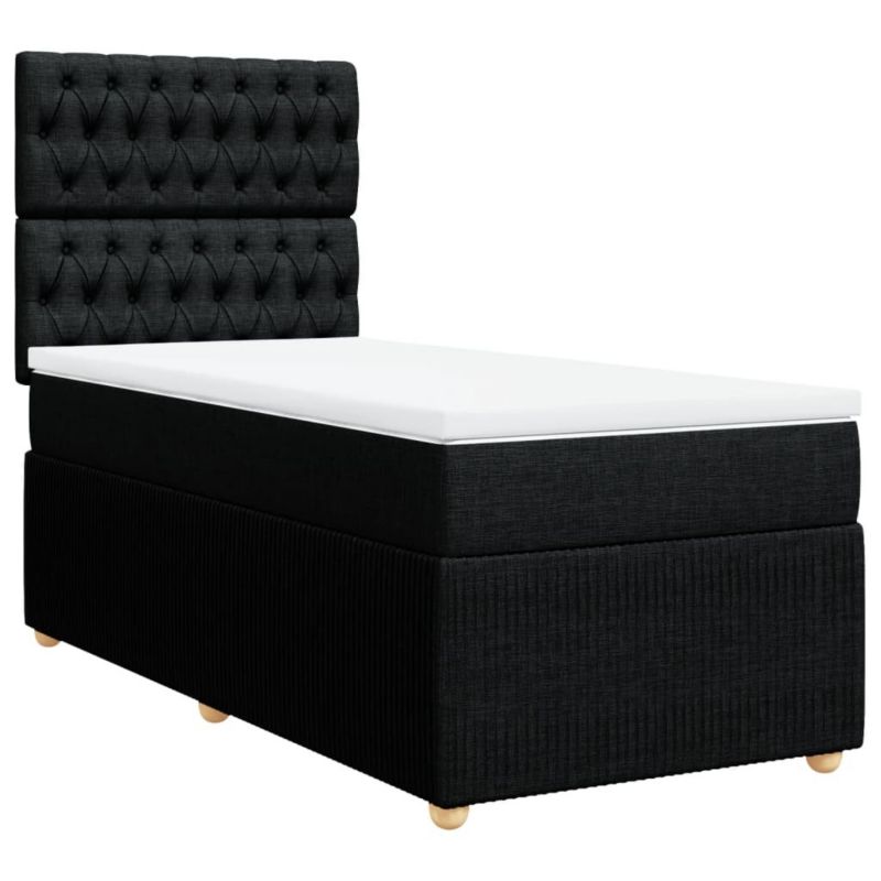 Łóżko kontynentalne WaszeMeble 80x200 cm czarne WM-3291892 1 szt.