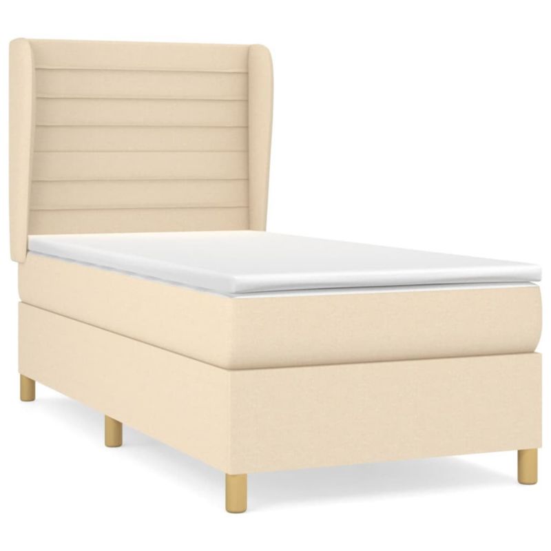 Łóżko kontynentalne WaszeMeble 90x200 cm kremowe WM-3128578 1 szt.