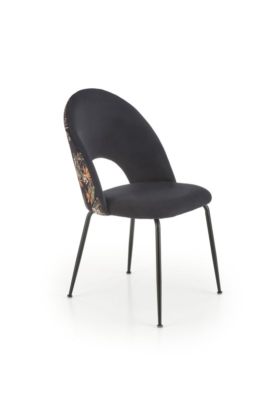 Krzesło Halmar tapicerowane K505 VELVET czarne 1 szt