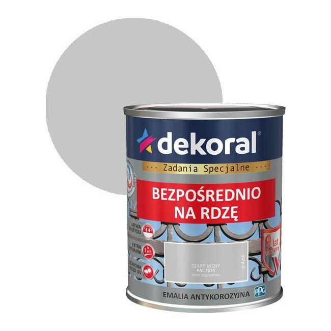 Emalia antykorozyjna Dekoral szary jasny połysk 0,65 l