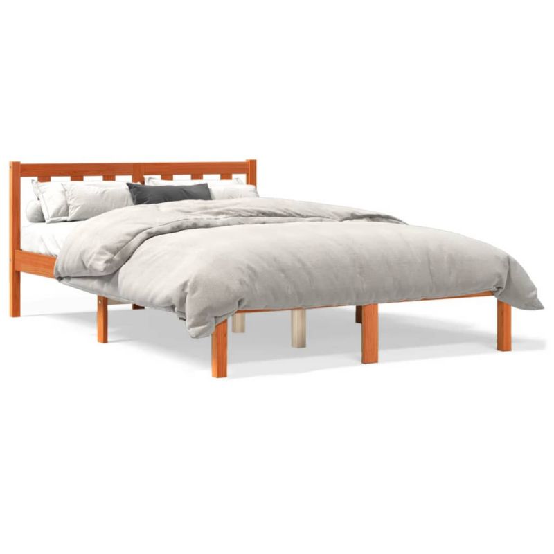Łóżko drewniane WaszeMeble 140x190 cm brąz WM-844805 1 szt.