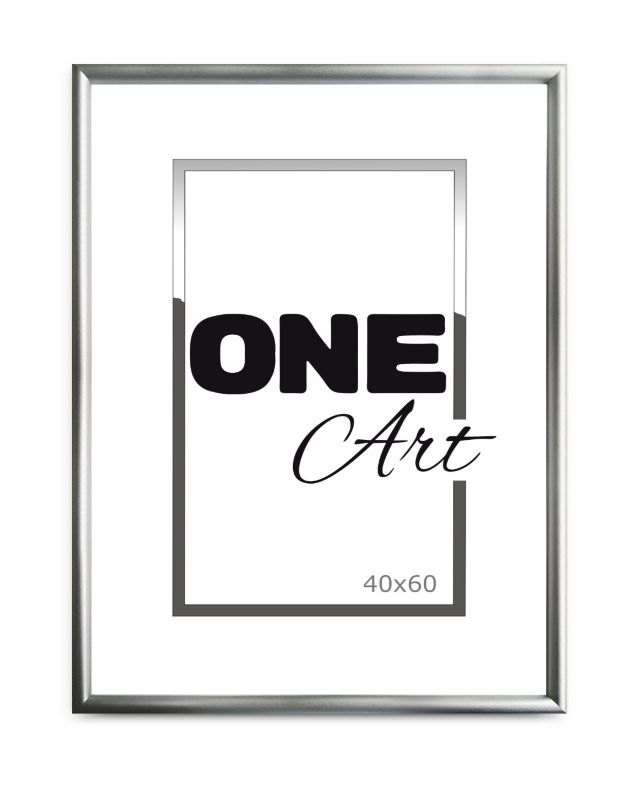 Ramka drewniana na zdjęcia One Art Finger 40x60 cm srebrny 1 szt.
