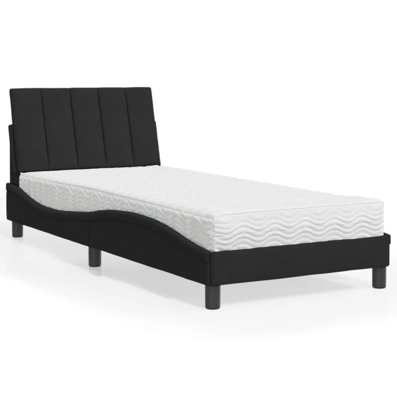 Łóżko tapicerowane WaszeMeble 80x200 cm czarne WM-3208564 1 szt.