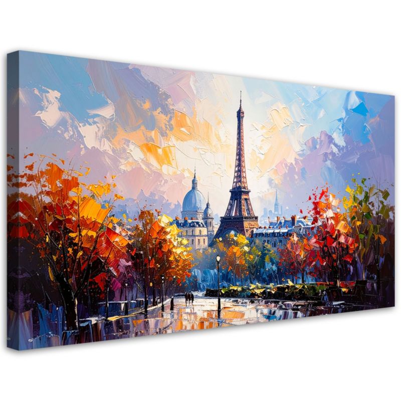Obraz canvas do salonu sypialni Feeby Paryż Wieża Eiffla jak malowany 80x40cm 1szt