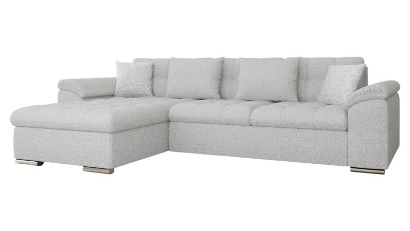 Narożnik MIRJAN 24 rozkładany Diana Premium lewy jasnoszary/jasnoszary/platynowy 1 szt.