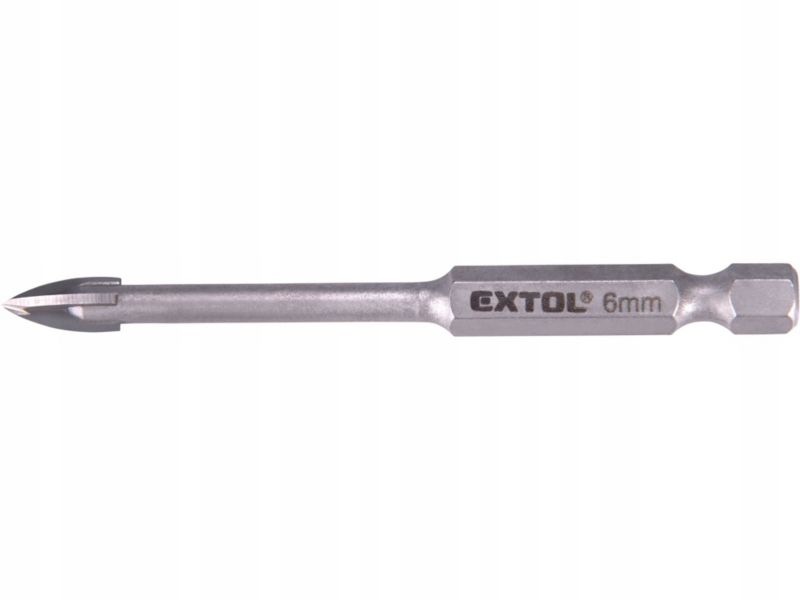 Wiertło do szkła 8 mm Extol Premium hex do płytek do szkła 1 szt