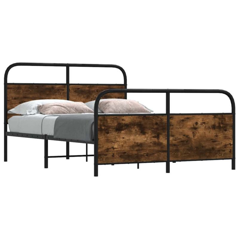 Łóżko metalowe WaszeMeble 140x190 cm dąb WM-3318635 1 szt.