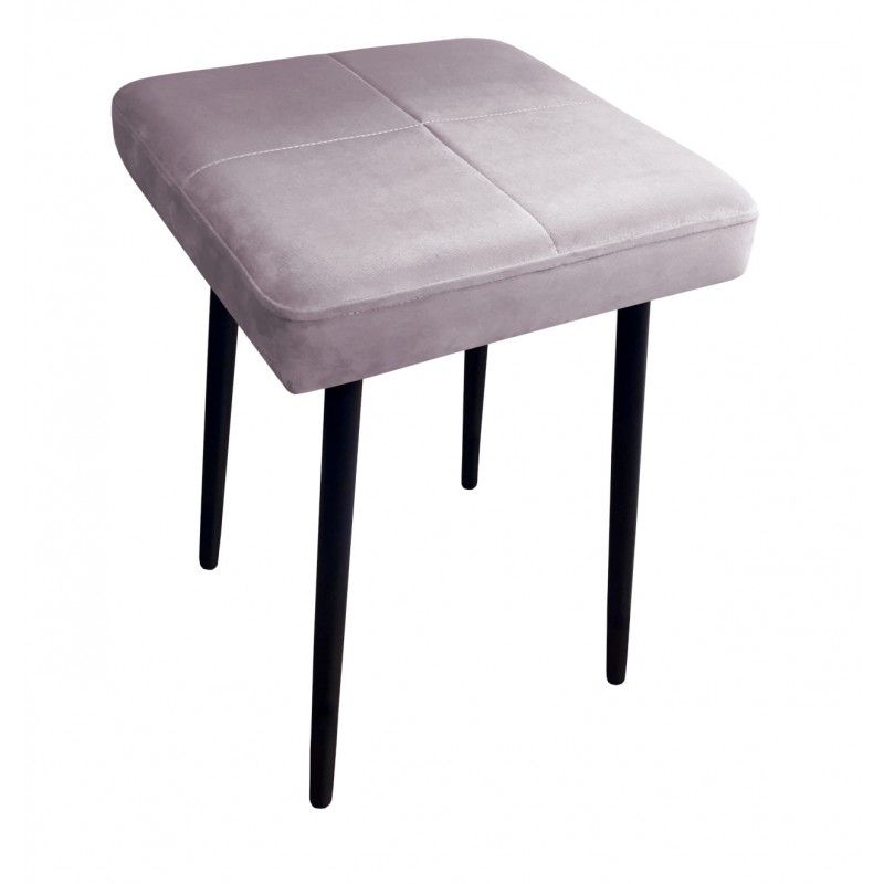 Taboret SQUARE MG VELVET jasno różowy ATOS 1 szt.
