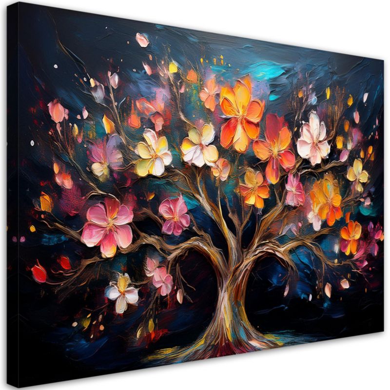 Obraz na płótnie Feeby Kolorowe Drzewo Życia Abstrakcja 120x80cm 1szt