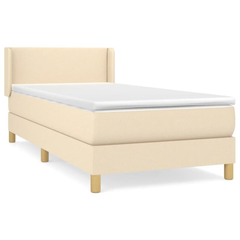 Łóżko z materacem WaszeMeble 90x200 cm kremowy WM-3130086 1 szt.