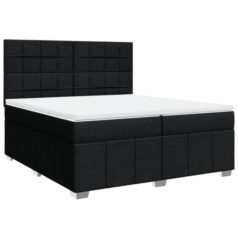 Łóżko kontynentalne WaszeMeble 200x200 cm czarne WM-3291777 1 szt.