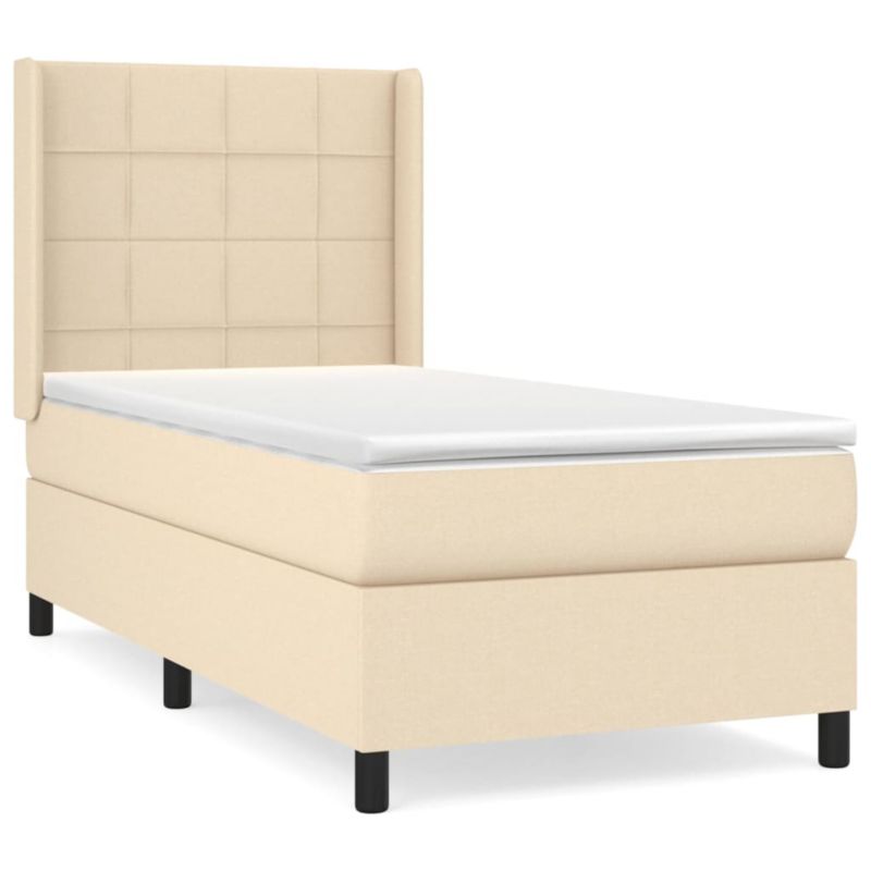 Łóżko z materacem WaszeMeble 80x200 cm kremowy WM-3131390 1 szt.