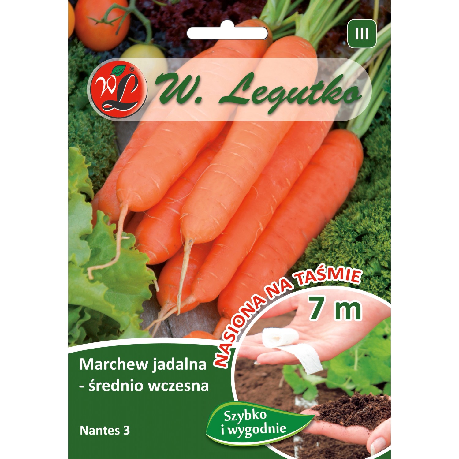 Marchew jadalna Nantes 3 taśma
