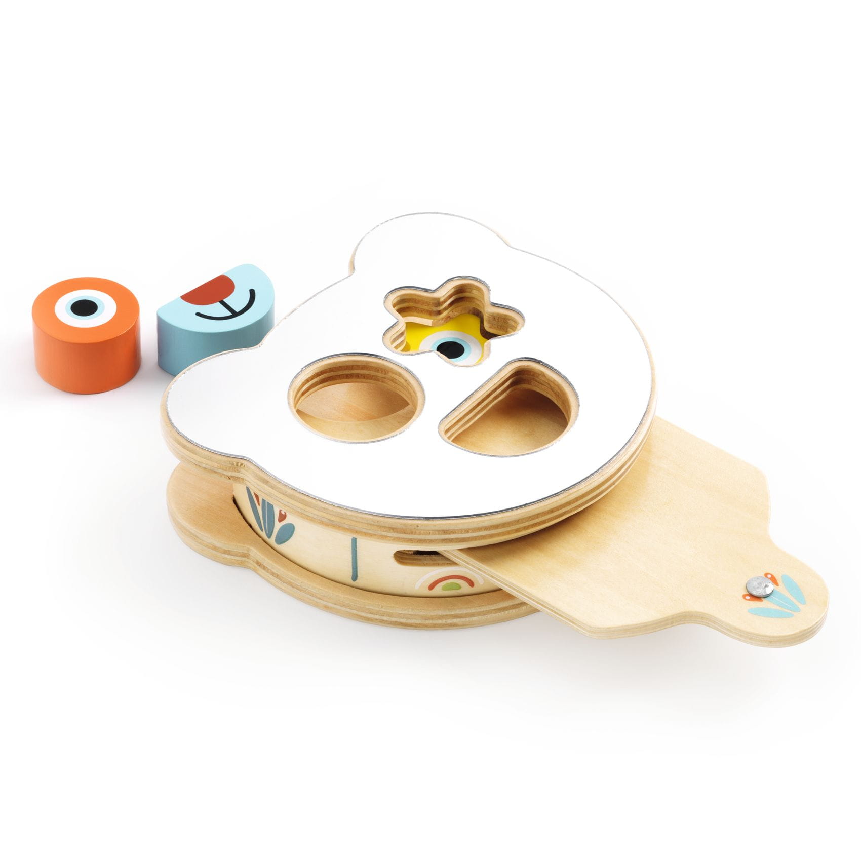 Djeco, Drewniany sorter z lusterkiem Baby Boomi