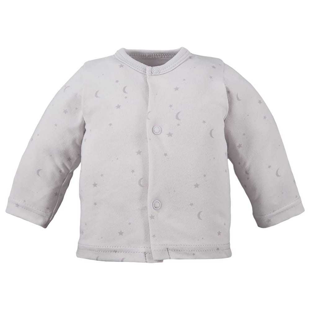 Kaftan dziecięcy z motywem gwiazdek szary EV