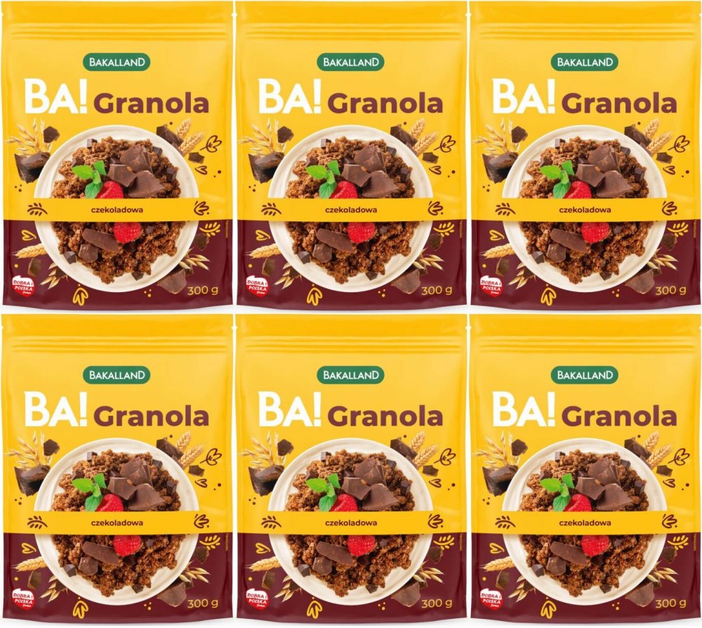 6x Granola Bakalland BA! czekoladowa, 300g