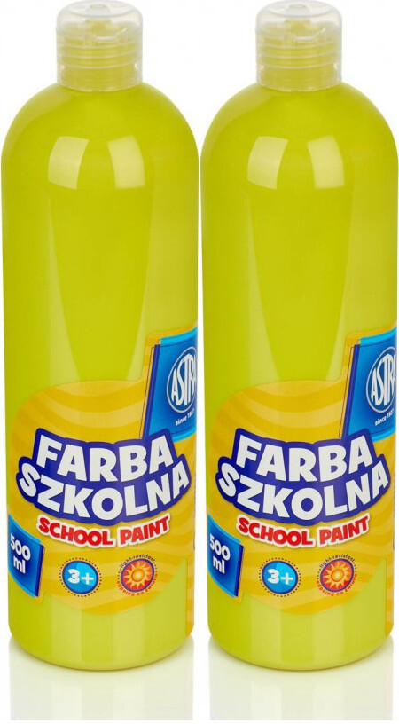 2x Farba plakatowa Astra, 500ml, cytrynowy