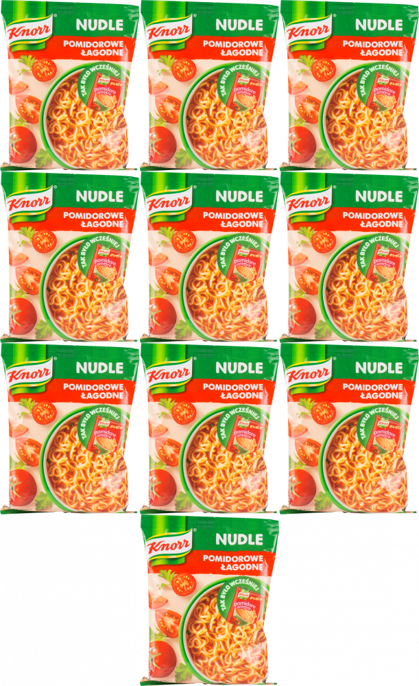 10x Zupa Knorr nudle, pomidorowa łagodna, 65g