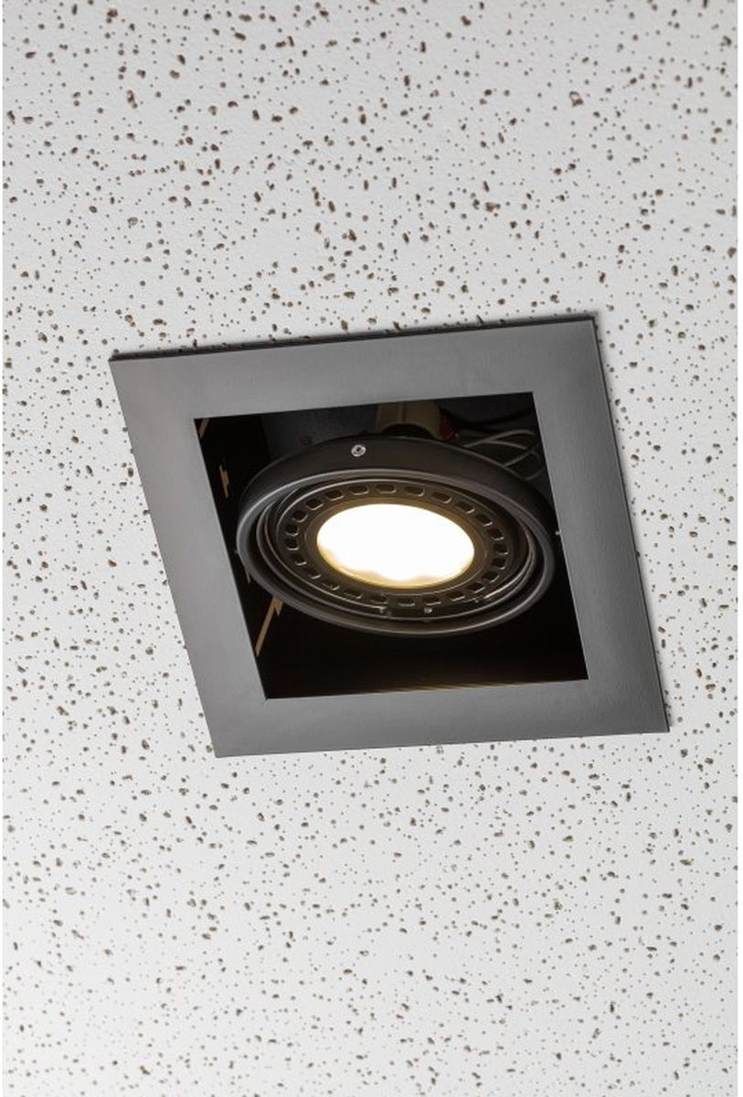 GTV Pireo lampa do zabudowy 1x50 W czarna OP-PIREO1-20