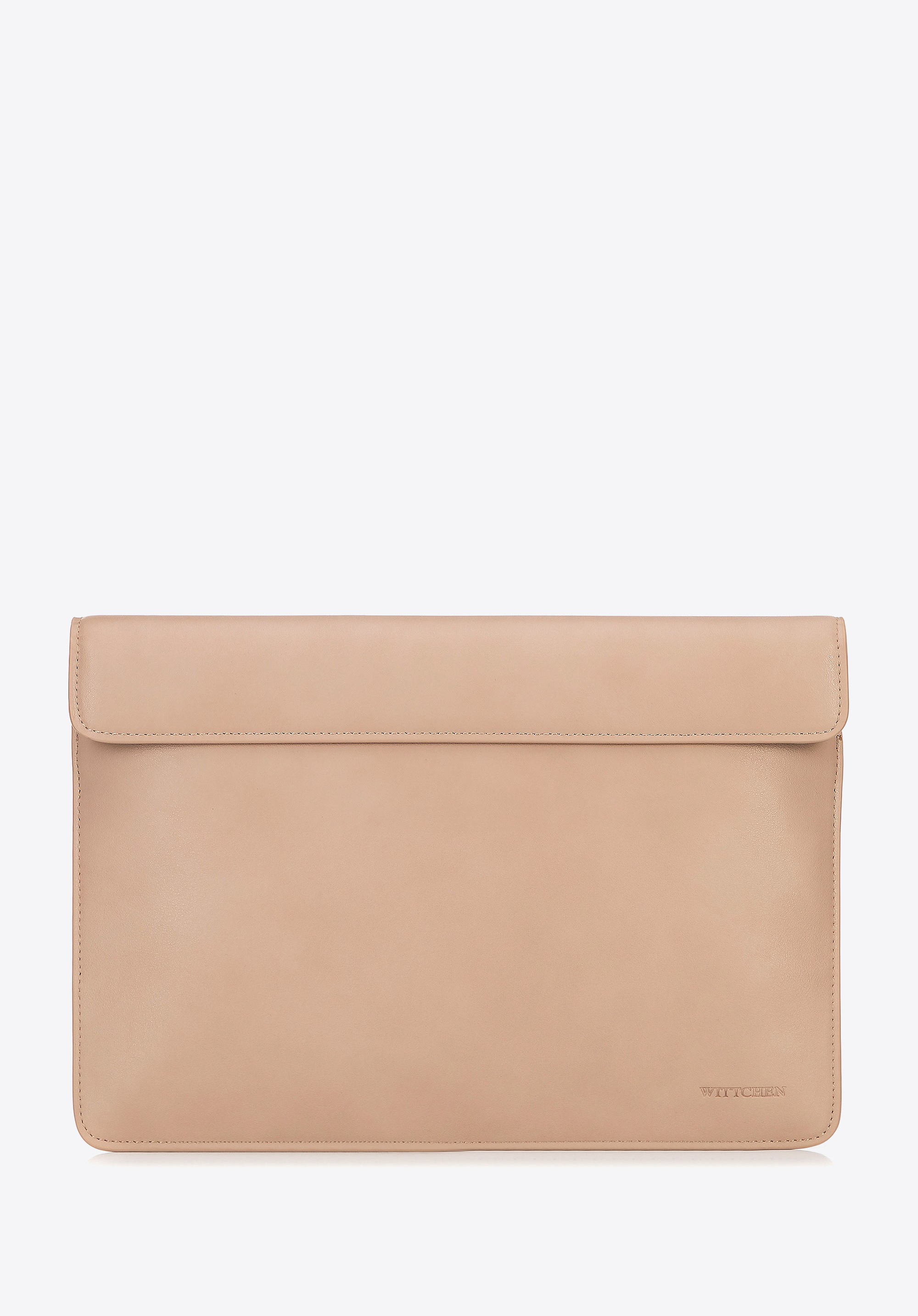 Etui na laptopa 13” z imitacji skóry beżowe