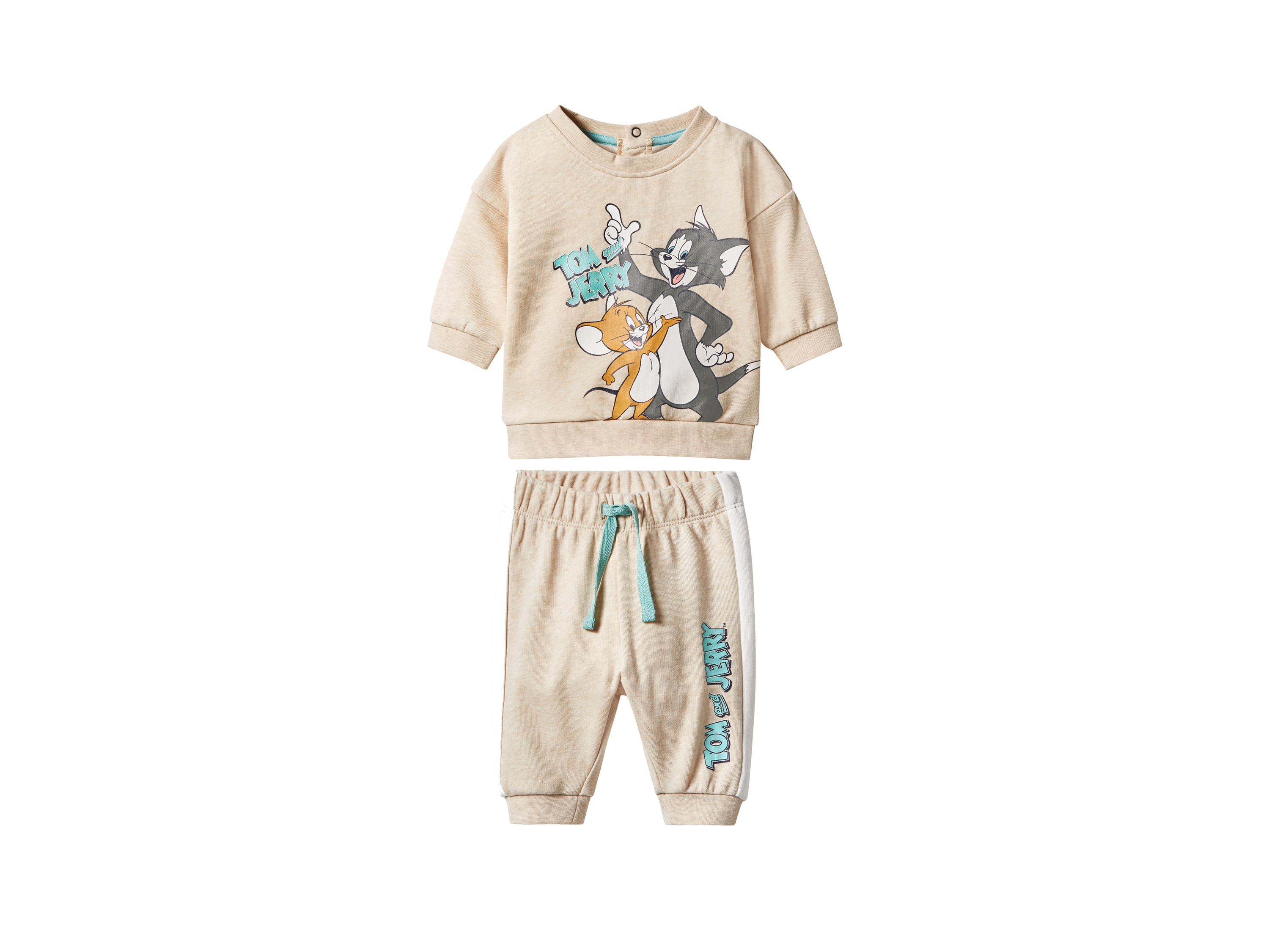 Dres dziecięcy Looney Tunes lub Tom & Jerry, 2 elementy Beżowy, 86/92