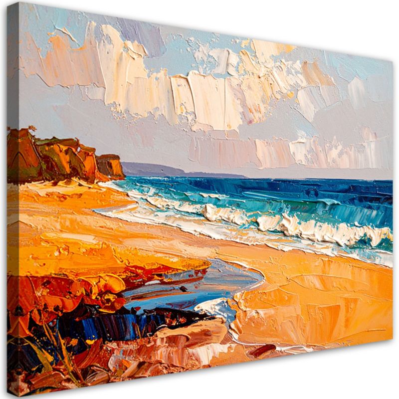 Obraz nowoczesny do salonu Feeby Plaża Morze Krajobraz jak malowany 100x70cm 1szt