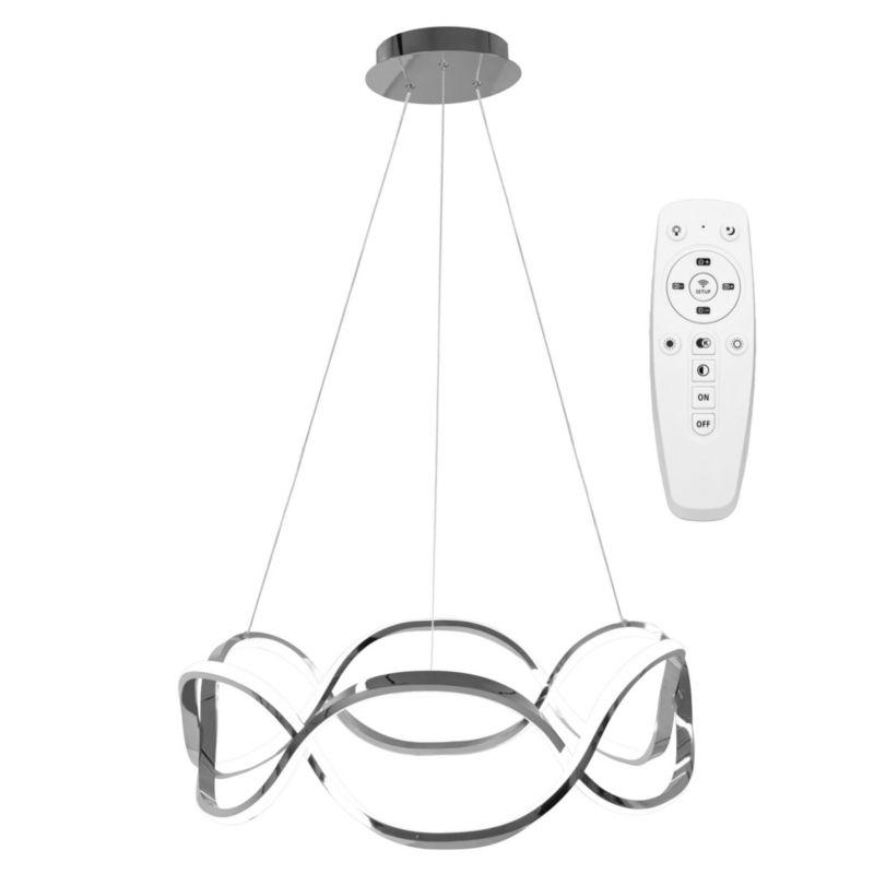 Lampa Sufitowa Wisząca Toolight Led App801-Cp Twist Chrom 1 Szt