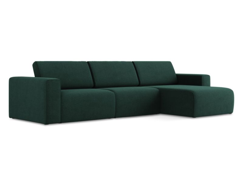 Narożnik modułowy M prawy Makamii Kalea z tkaniny strukturalnej 314x167 cm butelkowa zieleń 1 szt.