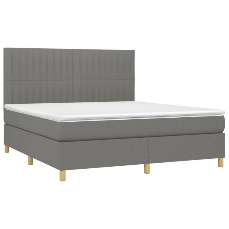Łóżko kontynentalne WaszeMeble 180x200 cm ciemnoszara WM-3135614 1 szt.