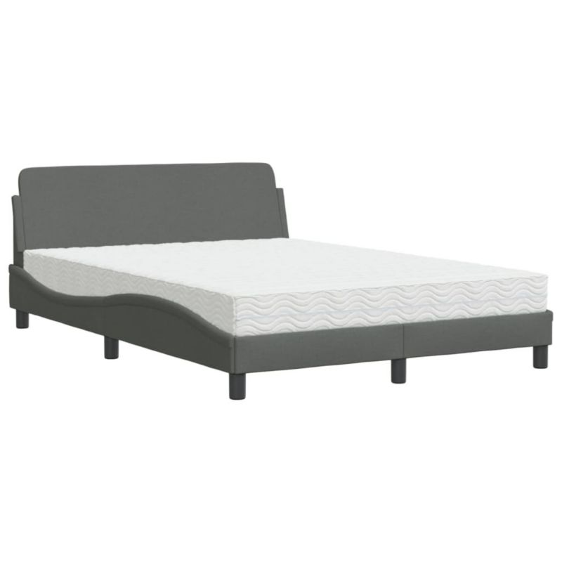 Łóżko tapicerowane WaszeMeble 120x200 cm ciemnoszare WM-3208365 1 szt.