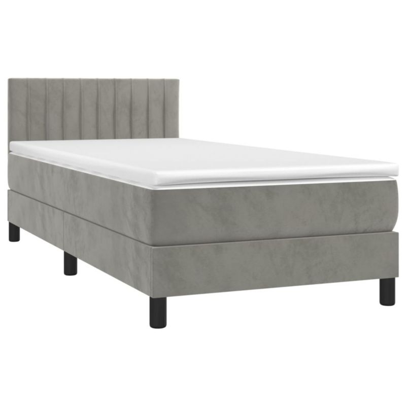 Łóżko kontynentalne WaszeMeble 90x200 cm szare WM-3134501 1 szt.