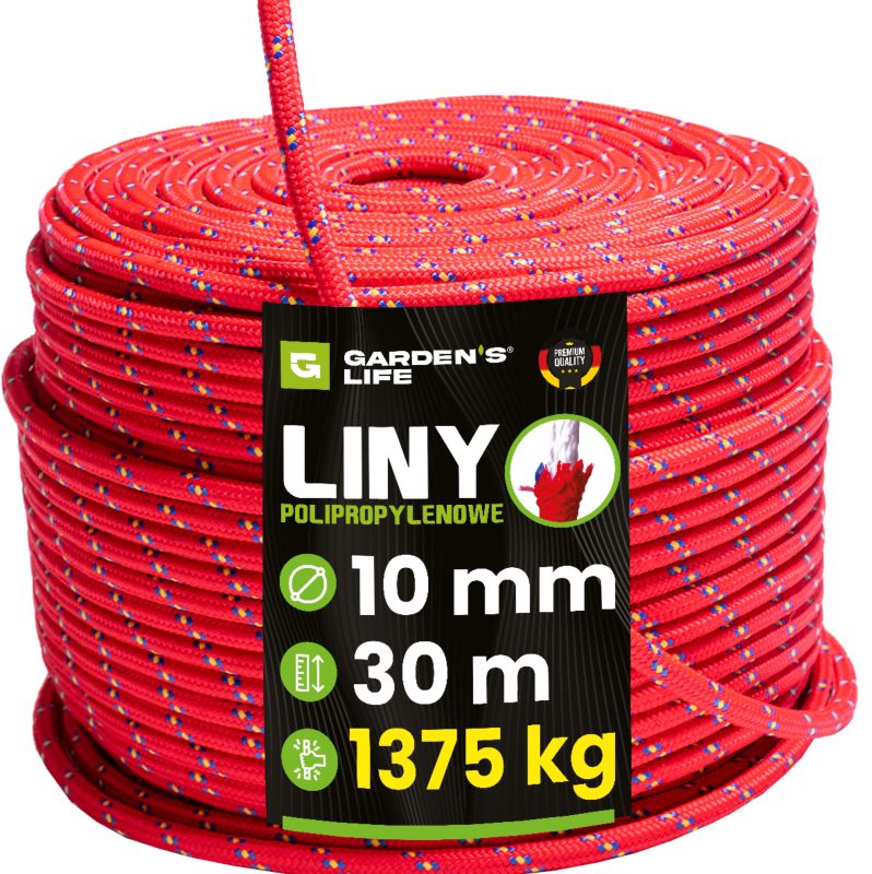 Lina Polipropylenowa Garden's Life 10mm 30m, 1350kg, 1 szt