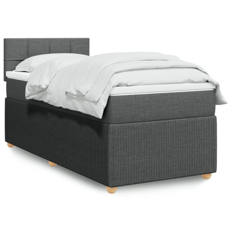Łóżko kontynentalne WaszeMeble 90x200 cm ciemnoszara WM-3287340 1 szt.