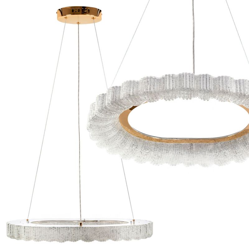 Lampa Sufitowa Wisząca Toolight Ms019-Cp Złoty, Różowe Złoto 1 Szt