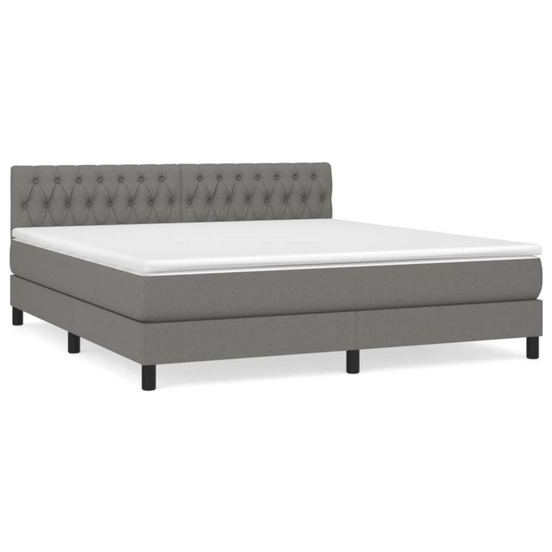 Łóżko kontynentalne WaszeMeble 180x200 cm ciemnoszara WM-3140314 1 szt.