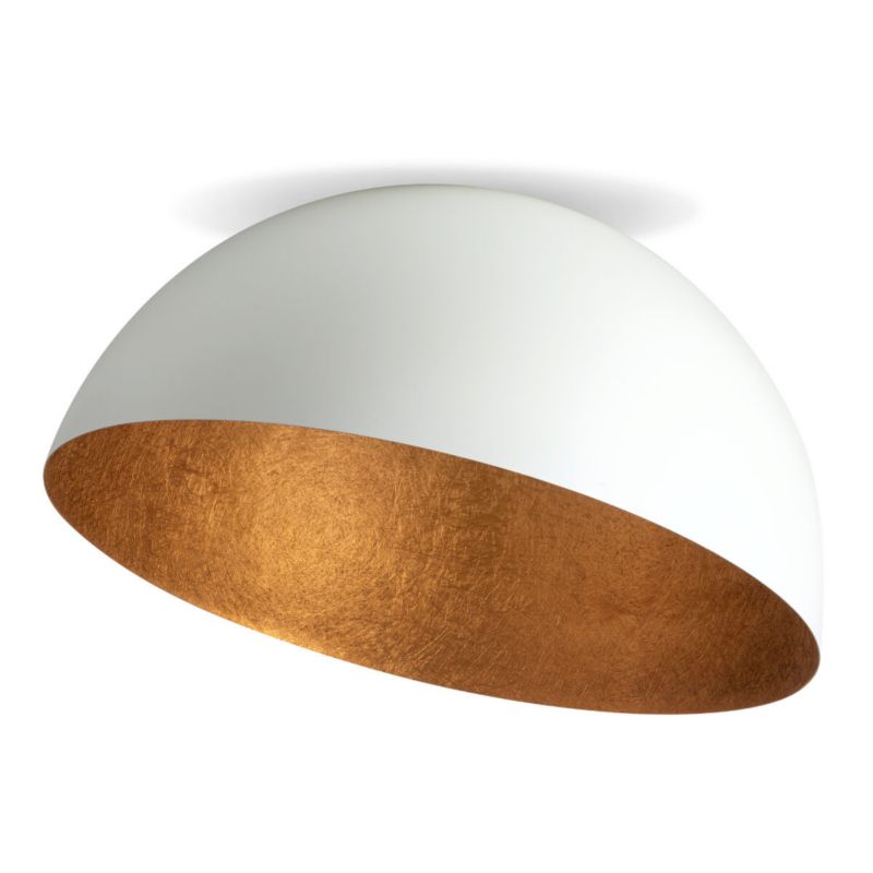 Lampa sufitowa wisząca Sigma Lighting Sfera 1451 biało-miedziana dekoracyjna 1xE27 x 1 szt.