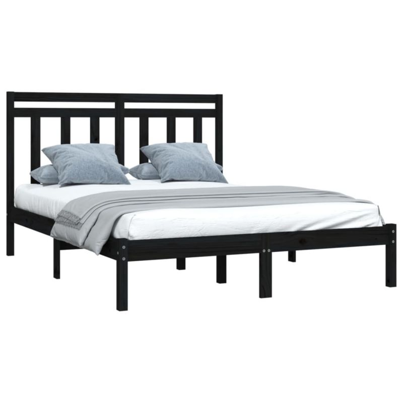 Łóżko drewniane WaszeMeble 140x190 cm czarna WM-3105234 1 szt.