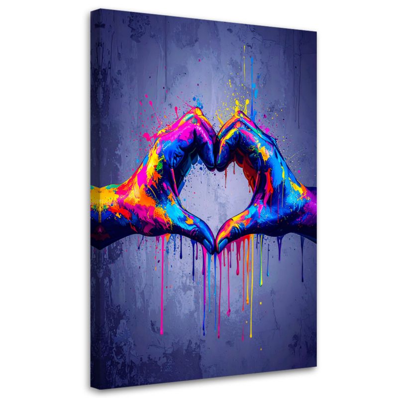 Obraz do salonu sypialni Feeby Ręce Miłość Street art Graffiti 40x60cm 1szt