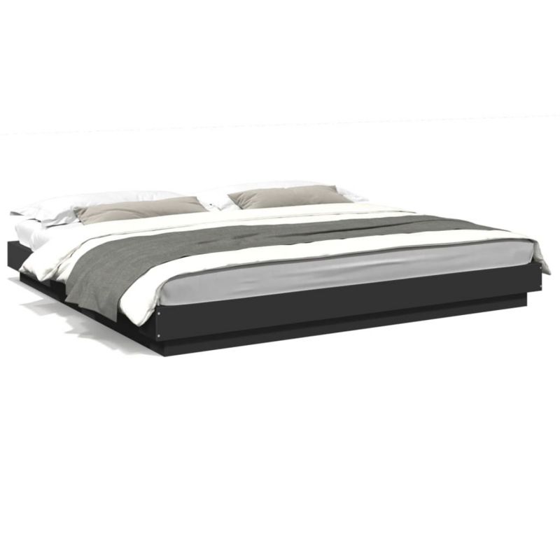 Łóżko drewniane WaszeMeble 200x200 cm czarna WM-3281071 1 szt.