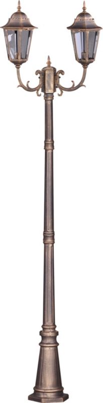 Latarnia ogrodowa Kaja Lozana czarna-złoto 2 x E27 x 60W IP44 wym: 243 x 70 x 27 cm - 1 szt.
