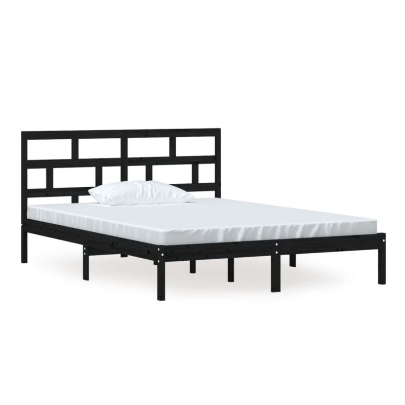 Łóżko drewniane WaszeMeble 150x200 cm czarna WM-3101227 1 szt.