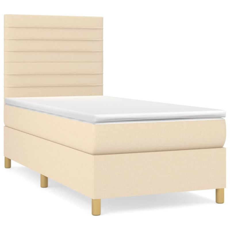 Łóżko kontynentalne WaszeMeble 100x200 cm kremowe WM-3142398 1 szt.