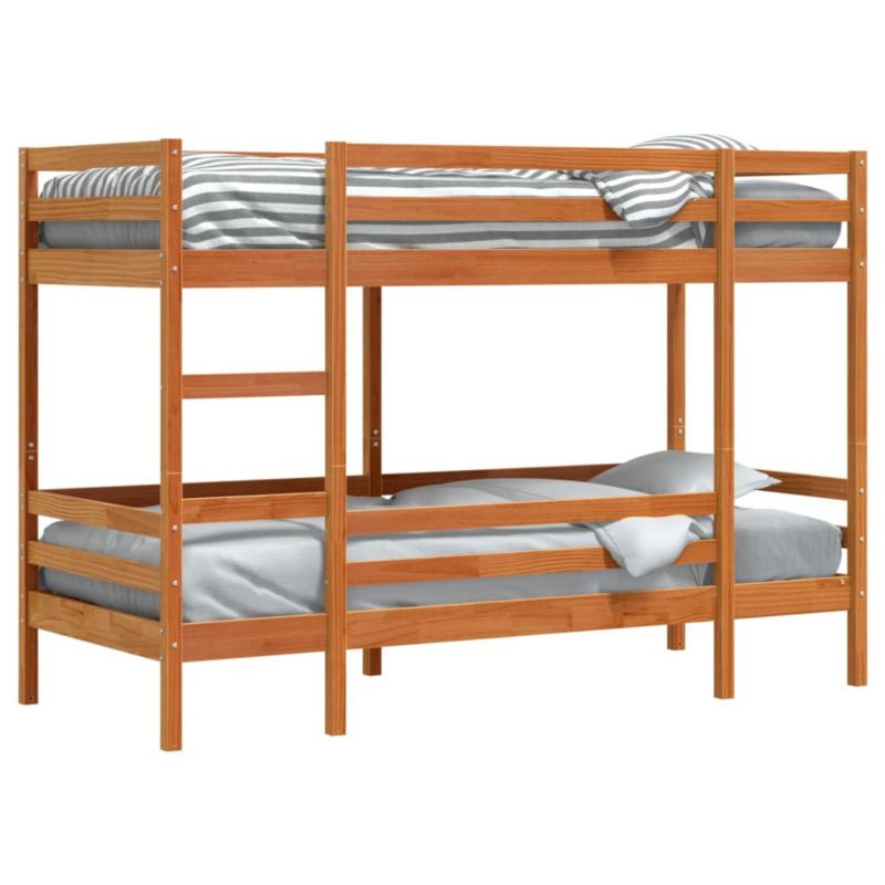 Łóżko piętrowe WaszeMeble 75x190 cm brąz WM-3284226 1 szt.