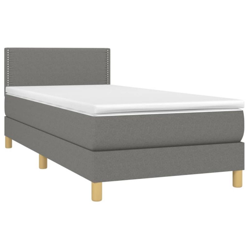 Łóżko kontynentalne WaszeMeble 100x200 cm ciemnoszara WM-3133614 1 szt.