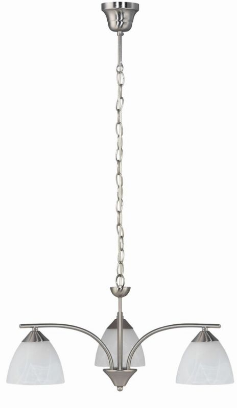 Lampa wisząca Rabalux Tristan chrom satynowany-białe szkło alabastrowe wym: 90 x 59 x 59 cm 3xE14 x 1 szt.