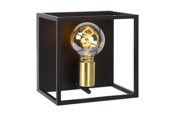 Kinkiet ścienny Lucide Ruben czarno-złoty 1 x E27 x 40W IP20 wym: 22 x 22 x 18 cm - 1 szt.