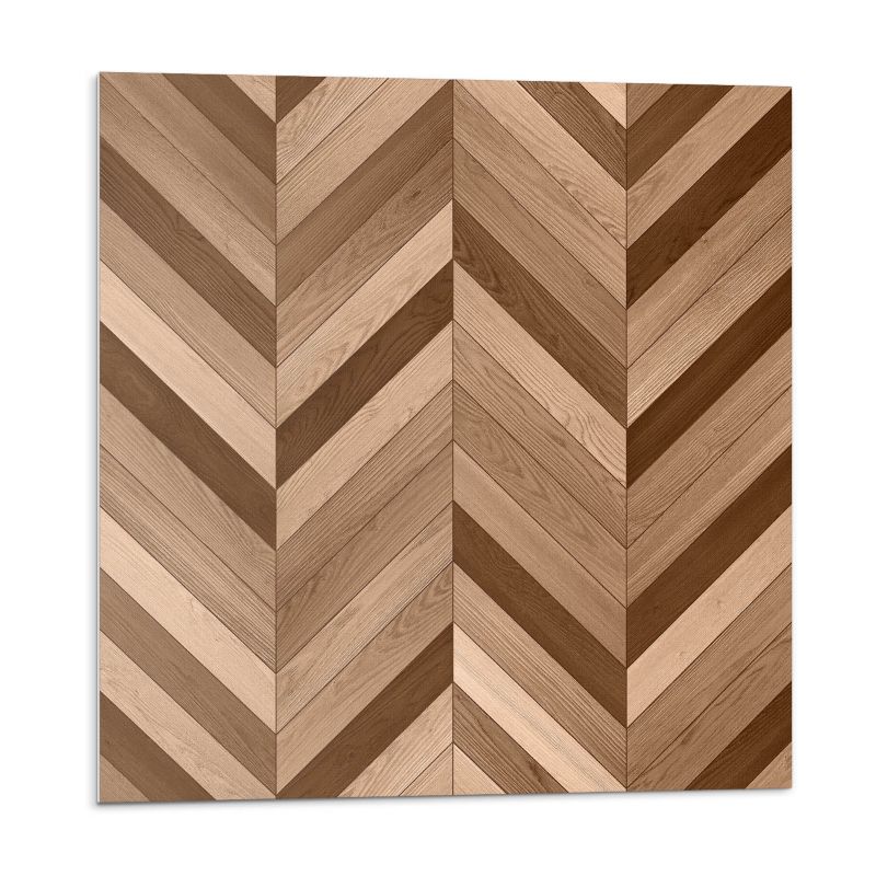 Kafelki samoprzylepne Wallfluent 50x50 cm Wzór jodełkowy inspirowany drewnem 4 szt.